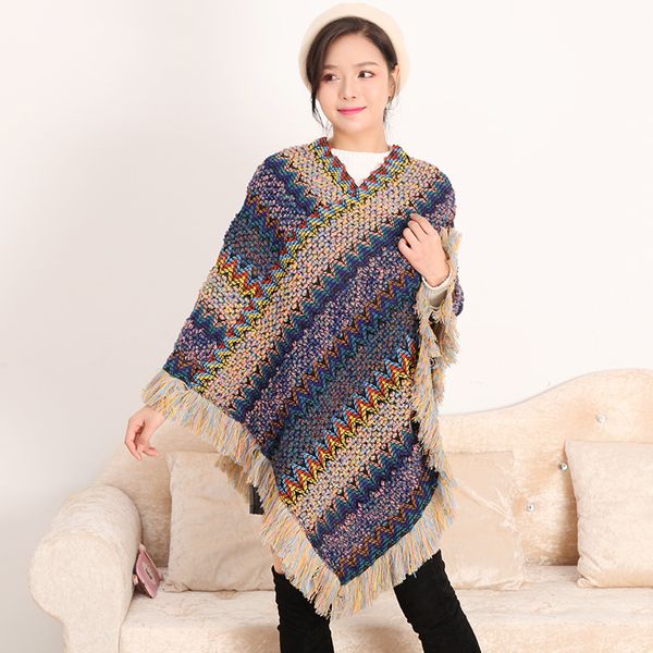 scarves 2021 fashion warm scarf national women outdoor cape tassels shawl wearable outerwear, Blue;gray
scarves 2021 fashion warm scarf national women outdoor cape tassels shawl wearable outerwear, Blue;gray