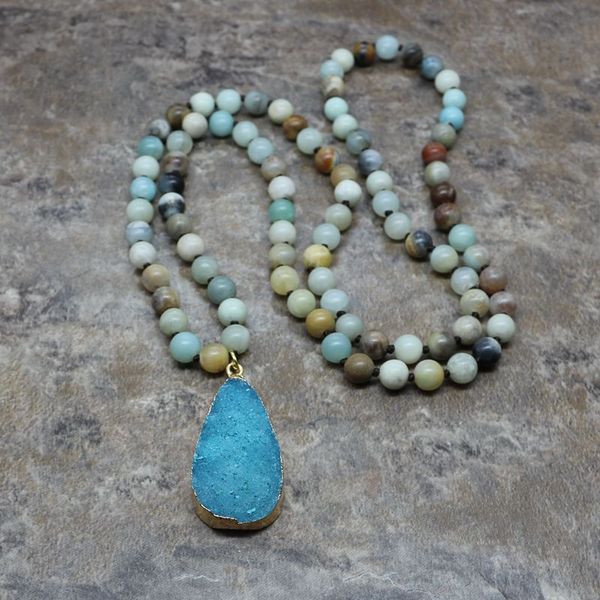 pendant necklaces amazonite natural crystal bud stone necklace for women female long fashion jewelry gift bohe, Silver
pendant necklaces amazonite natural crystal bud stone necklace for women female long fashion jewelry gift bohe, Silver