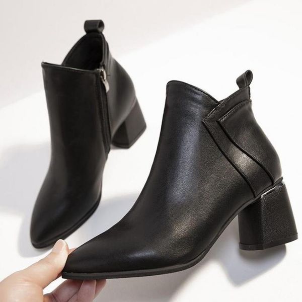 autumn winter casual western ankle boots women booties short botas high heels shoes zipper pointed toe square heel, Black
autumn winter casual western ankle boots women booties short botas high heels shoes zipper pointed toe square heel, Black