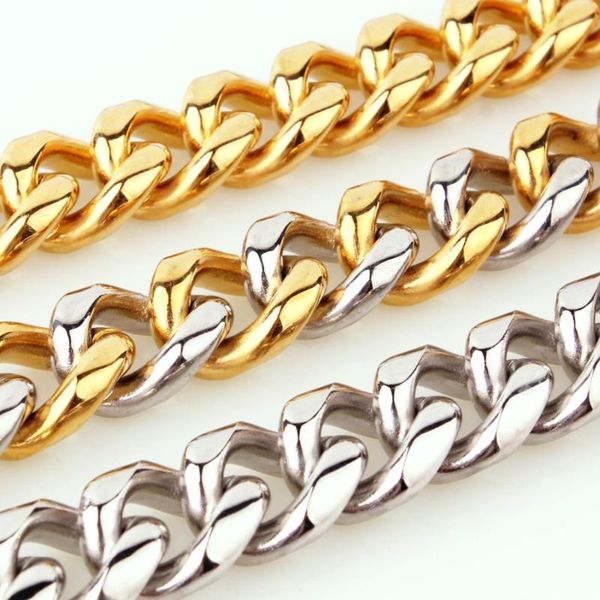 chains 10/12/15/17/19mm polished fashion coolmen/women cuban curb link chain necklace or bracelet stainless steel vintage jewelry 7-38", Silver
chains 10/12/15/17/19mm polished fashion coolmen/women cuban curb link chain necklace or bracelet stainless steel vintage jewelry 7-38", Silver