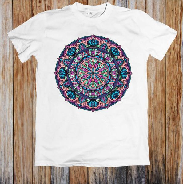 coloured mandala circle t shirt