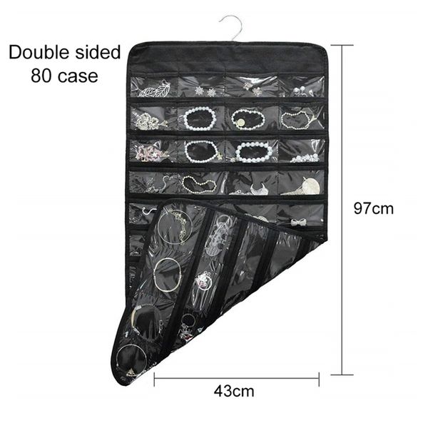 total 80 grids double-sided jewellery hanging bags foldable for wardrobe dressing room small items household storage bag
total 80 grids double-sided jewellery hanging bags foldable for wardrobe dressing room small items household storage bag