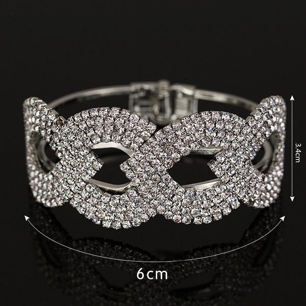 clear crystal wedding bracelets for women rhodium plated bridal bracelet bangle wedding accessories party jewelry my3084, Black
clear crystal wedding bracelets for women rhodium plated bridal bracelet bangle wedding accessories party jewelry my3084, Black