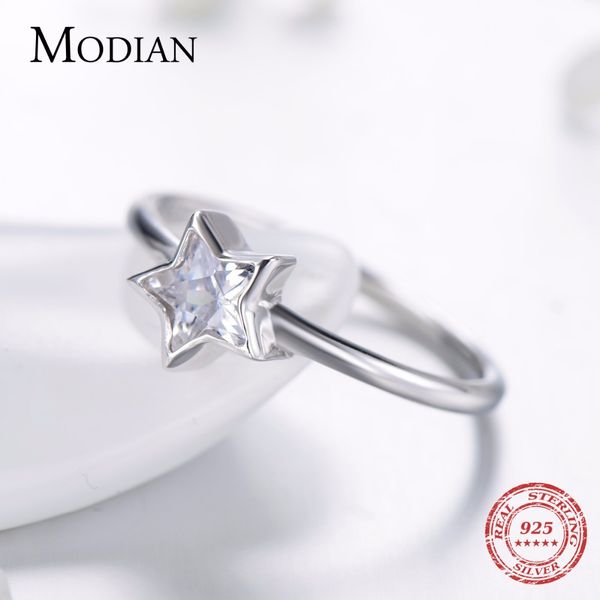 modian 2019 new cubic zirconia jewelry authentic 925 sterling silver star ring fashion simple rings for women elegant gift, Golden;silver
modian 2019 new cubic zirconia jewelry authentic 925 sterling silver star ring fashion simple rings for women elegant gift, Golden;silver