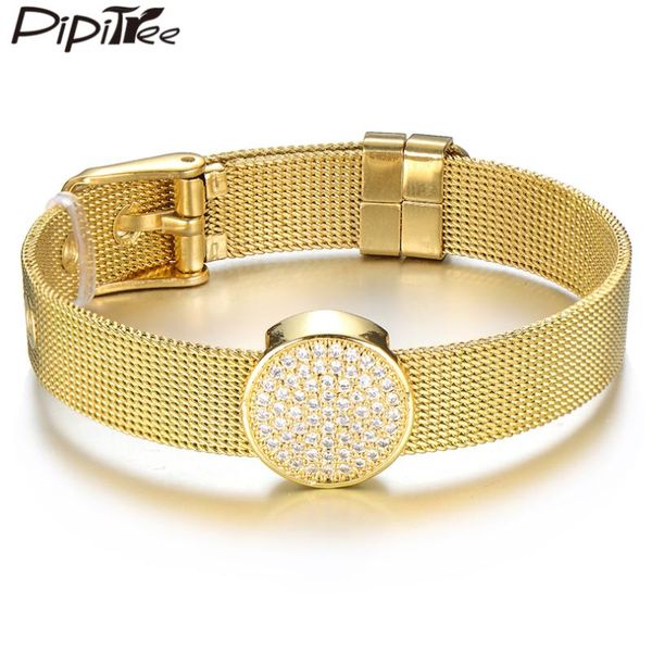 charm bracelets pipitree fashion clear cubic zirconia round band stainless steel bracelet bangle for women wedding party jewelry, Golden;silver
charm bracelets pipitree fashion clear cubic zirconia round band stainless steel bracelet bangle for women wedding party jewelry, Golden;silver
