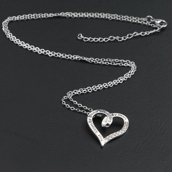 not sisters by blood but sisters by heart necklace stainless steel chain necklaces for women girls friendship jewelry gift, Silver
not sisters by blood but sisters by heart necklace stainless steel chain necklaces for women girls friendship jewelry gift, Silver