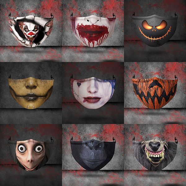 13 styles halloween scary face 3d printed face mask dust-proof anti-fog pm2.5 breathable washable adjustable protective masks
13 styles halloween scary face 3d printed face mask dust-proof anti-fog pm2.5 breathable washable adjustable protective masks