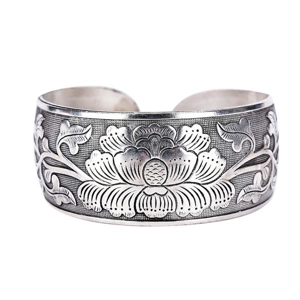 new tibetan tibet flower bangle for women beautiful peony bracelet cuff hand jewelry, Black
new tibetan tibet flower bangle for women beautiful peony bracelet cuff hand jewelry, Black