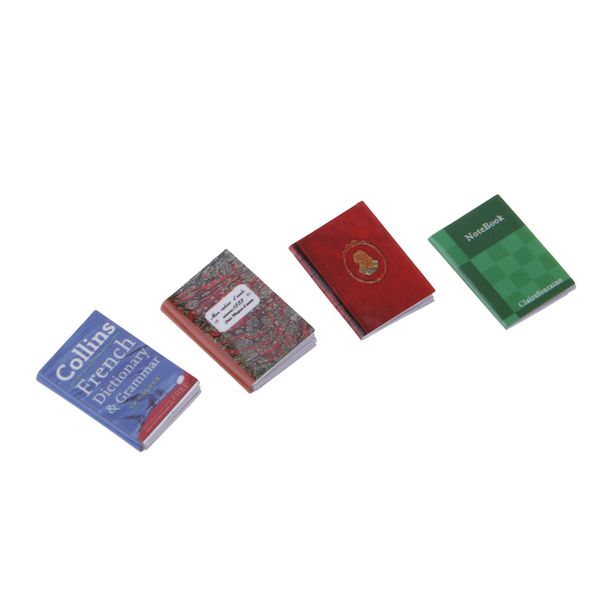 4 pieces 1/12 dolls house miniature accessory colorful notebooks study room decoration toy
4 pieces 1/12 dolls house miniature accessory colorful notebooks study room decoration toy