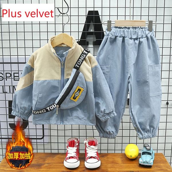 plus velvet boys girls fashion set(coat+pant+bag) 2020 new korean version of the children's spring autumn kid's handsome set, White
plus velvet boys girls fashion set(coat+pant+bag) 2020 new korean version of the children's spring autumn kid's handsome set, White