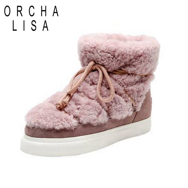 orcha lisa women snow winter's warm ankle boots cow suede round toe platform lace up decration pull on plush size 34-42 casual, Black
orcha lisa women snow winter's warm ankle boots cow suede round toe platform lace up decration pull on plush size 34-42 casual, Black