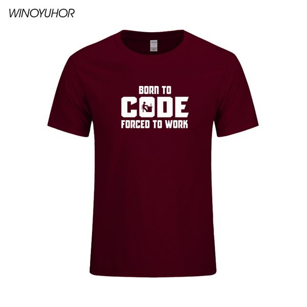 лето программист tee shirt born to code forced to work design graphic печать футболка с коротким рукавом хлопок топы тис
лето программист tee shirt born to code forced to work design graphic печать футболка с коротким рукавом хлопок топы тис