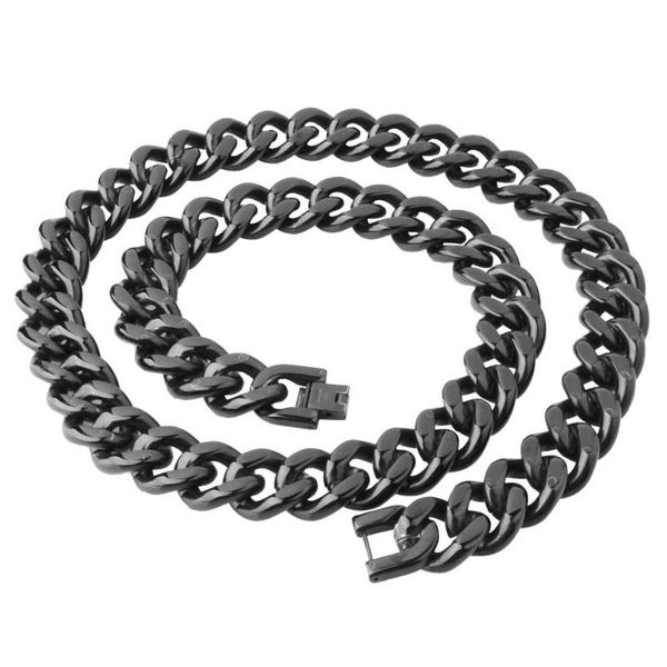 316l stainless steel cool black cuban curb chain men's women's necklace/bracelet unisex's jewelry 7-40inch 15mm, Silver
316l stainless steel cool black cuban curb chain men's women's necklace/bracelet unisex's jewelry 7-40inch 15mm, Silver