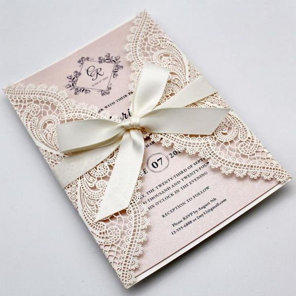 greeting cards white lace laser cut wedding invitations with blush pink shimmer insert, elegant invite for - set of 50 pcs
greeting cards white lace laser cut wedding invitations with blush pink shimmer insert, elegant invite for - set of 50 pcs