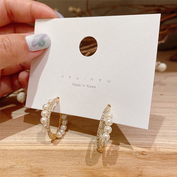 female korean temperament simple rhinestones imitation pearl cross hoop earrings fashion exquisite women jewelry accessories, Golden;silver
female korean temperament simple rhinestones imitation pearl cross hoop earrings fashion exquisite women jewelry accessories, Golden;silver