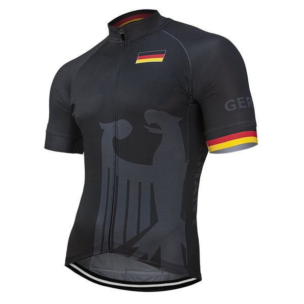 racing jackets germany classic bike jersey men summer short sleeve cycling black wear, Black;red
racing jackets germany classic bike jersey men summer short sleeve cycling black wear, Black;red