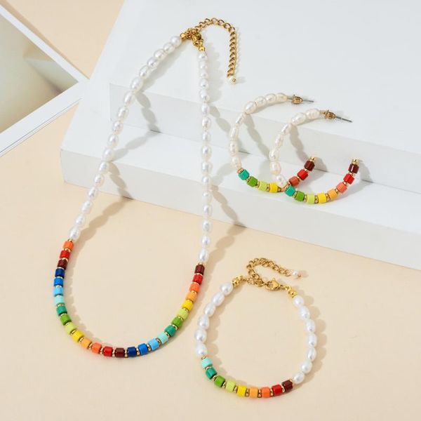 chokers handmade pearl choker necklace colorful seed beads bohemia collar summer beach party for women girls fashion jewelry gifts, Golden;silver
chokers handmade pearl choker necklace colorful seed beads bohemia collar summer beach party for women girls fashion jewelry gifts, Golden;silver