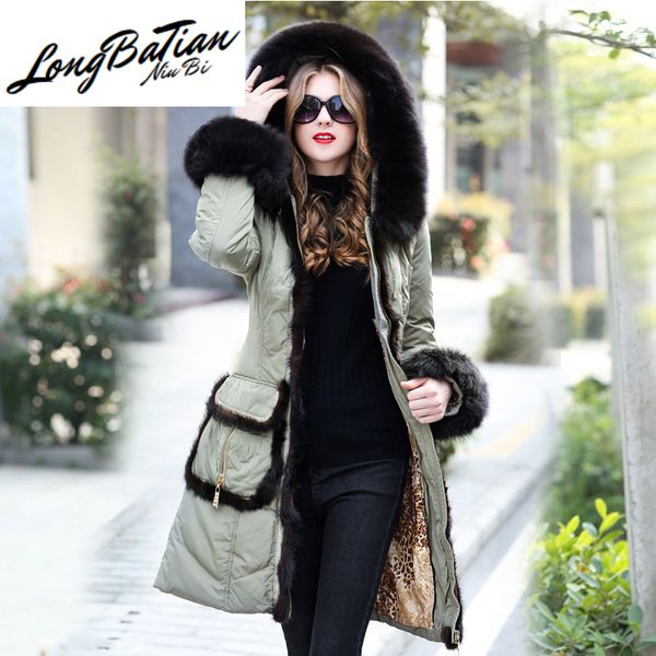 women's down & parkas jacket long winter coat women real collar korean thick duck jackets hooded 119, Black
women's down & parkas jacket long winter coat women real collar korean thick duck jackets hooded 119, Black