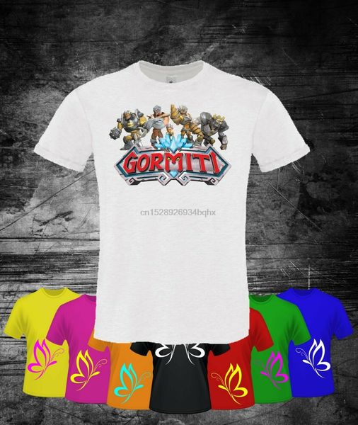 t-shirt gormiti 10 8 water wind earth fire baby white cartoon guardians