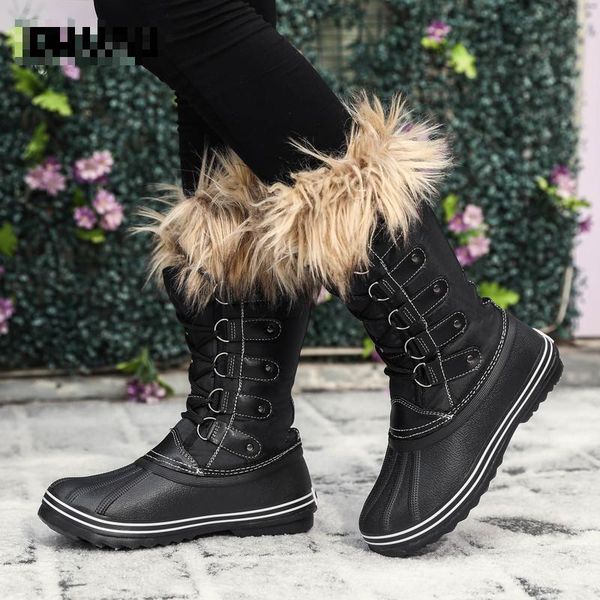 winter laarzen vrouwen warm bont mid laarzen slanke platform schoenen vrouw lace up snowboots merk designer lederen, Black
winter laarzen vrouwen warm bont mid laarzen slanke platform schoenen vrouw lace up snowboots merk designer lederen, Black
