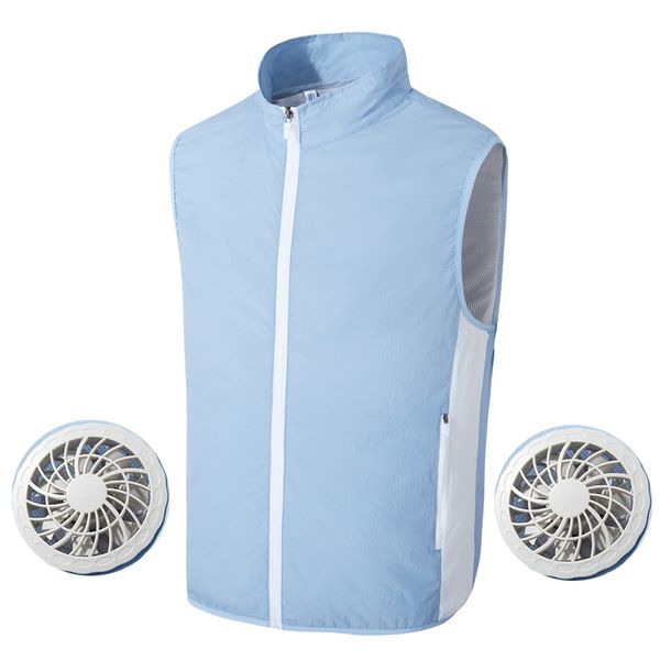 outdoor t-shirts summer smart fan vest men's cooling air conditioning suit heatstroke hiking fishing cycling cool jacket, Gray;blue
outdoor t-shirts summer smart fan vest men's cooling air conditioning suit heatstroke hiking fishing cycling cool jacket, Gray;blue
