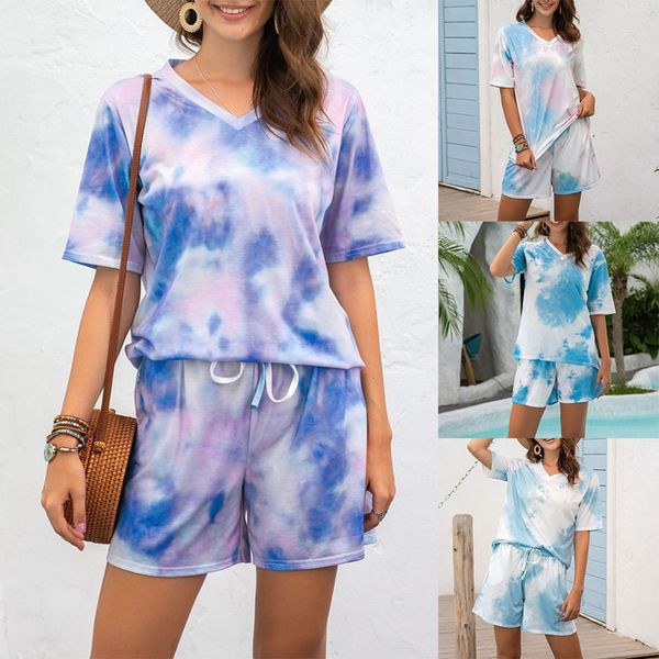summer female sportswear suit tie-dye printing two-piece suit women's household sports, Gray
summer female sportswear suit tie-dye printing two-piece suit women's household sports, Gray
