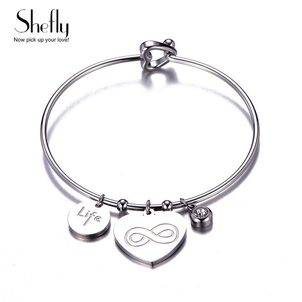 60mm stainless steel love heart crystal charm bracelet & bangle for women bangles mother's day birthday gifts bohemia jewelry, Black
60mm stainless steel love heart crystal charm bracelet & bangle for women bangles mother's day birthday gifts bohemia jewelry, Black