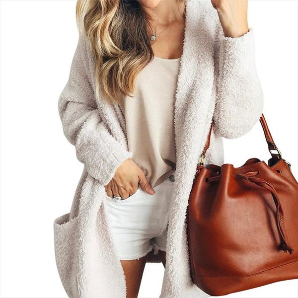 winter fluffy cardigan sweater women sherpa fleece pocket long cardigan warm coat female robes sweaters drop shipping, White;black
winter fluffy cardigan sweater women sherpa fleece pocket long cardigan warm coat female robes sweaters drop shipping, White;black