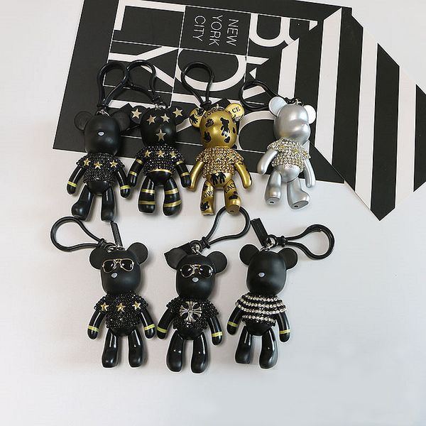 fashion bomgom bear keychains cartoon rhinestone popobe gloomy bear keychain cute bag charm holder couple key chain, Silver 
fashion bomgom bear keychains cartoon rhinestone popobe gloomy bear keychain cute bag charm holder couple key chain, Silver