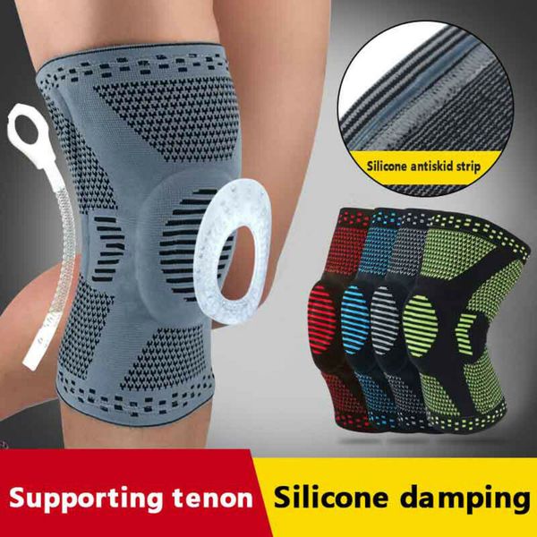 1pcs knee support brace silicone spring knee pads sports knitted compression elastic sleeve support basketball running bike, Black;gray
1pcs knee support brace silicone spring knee pads sports knitted compression elastic sleeve support basketball running bike, Black;gray
