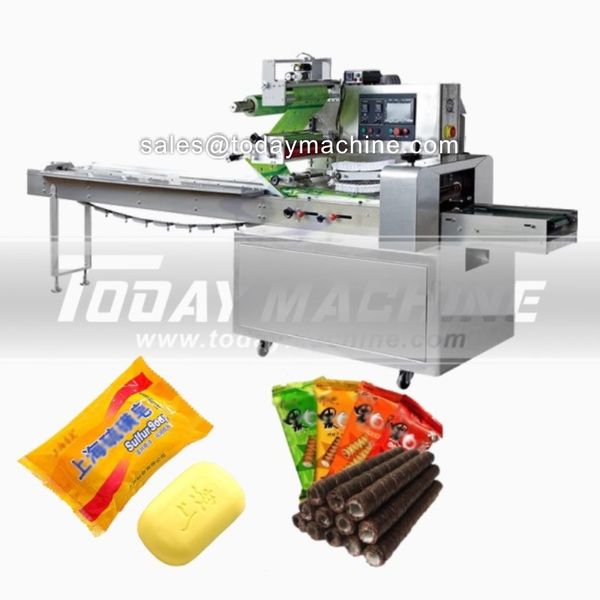 automatic horizontal pillow gusseted bag cup cake packaging machine for food
