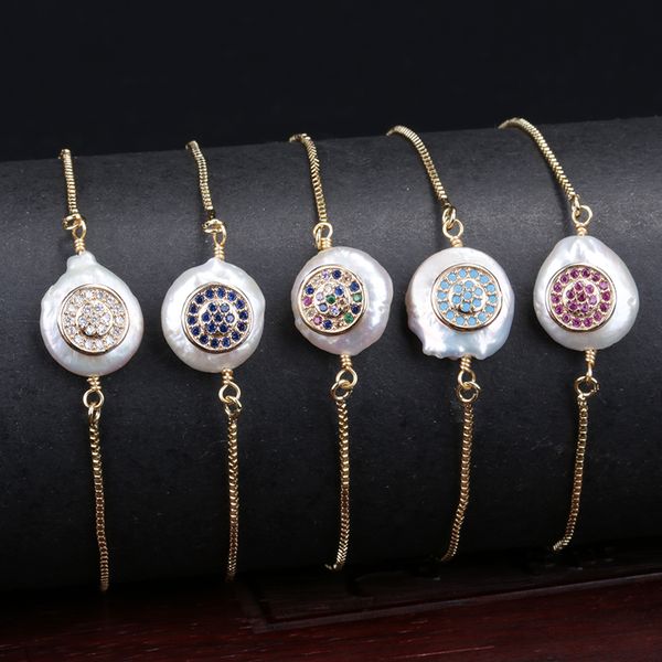 navy mint cz paved double disc evil eye protection charm freshwater pearl bead link bracelet for women birthday jewelry gift, Black
navy mint cz paved double disc evil eye protection charm freshwater pearl bead link bracelet for women birthday jewelry gift, Black
