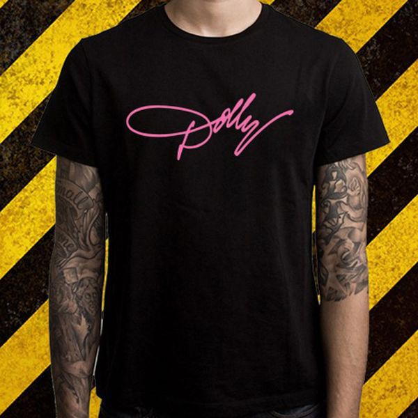 dolly parton sign logo country music singer men's black t-shirt size s to 2xl design t shirt men's high quality
dolly parton sign logo country music singer men's black t-shirt size s to 2xl design t shirt men's high quality