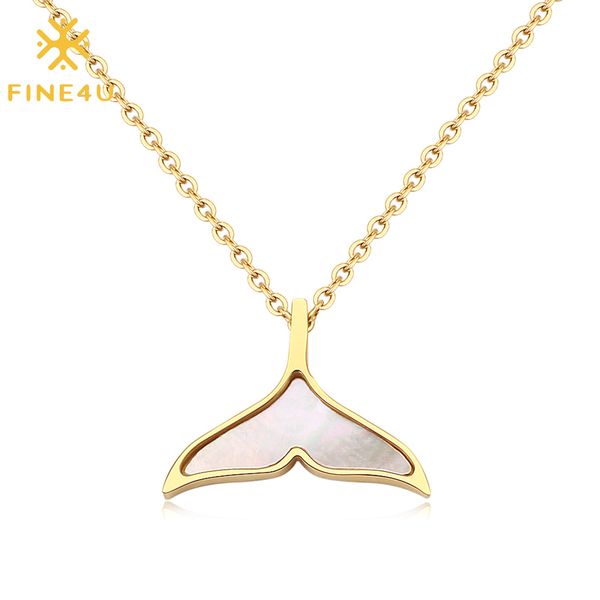fine4u n466 stainless steel tail fish pendant necklace with white shell good luck necklace cute jewelry gift, Silver
fine4u n466 stainless steel tail fish pendant necklace with white shell good luck necklace cute jewelry gift, Silver