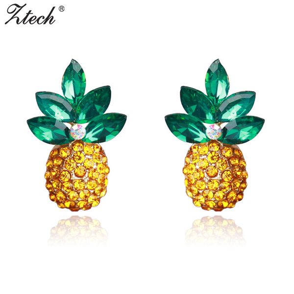 ztech exquisite rhinestone yellow green pineapple stud earrings for women unique shining crystal fashion jewelry christmas gifts, Golden;silver
ztech exquisite rhinestone yellow green pineapple stud earrings for women unique shining crystal fashion jewelry christmas gifts, Golden;silver