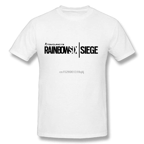 men's t-shirts rainbow six siege logo short sleeve tee shirts100% cotton