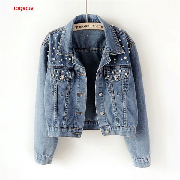 women's jackets beaded loose casual denim jacket female short jean spring autumn women long sleeve outerwear plus size 5xl w1975, Black;brown
women's jackets beaded loose casual denim jacket female short jean spring autumn women long sleeve outerwear plus size 5xl w1975, Black;brown