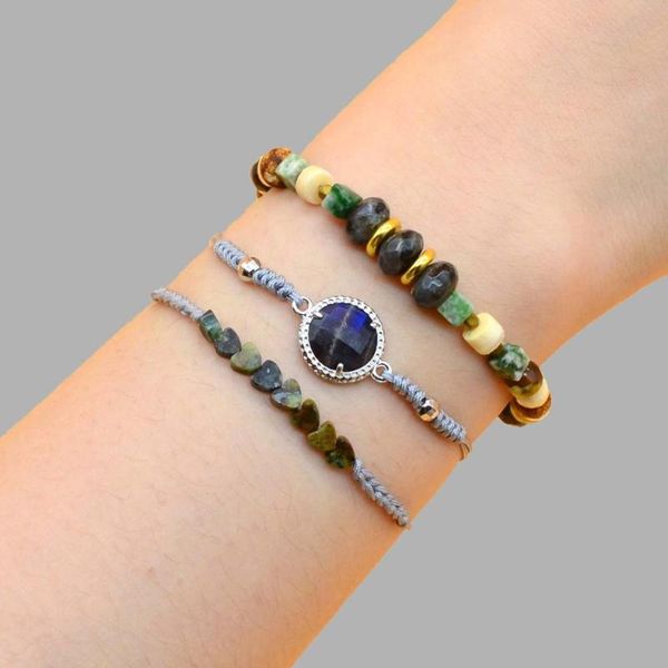 boho handmade adjustable woven bracelet friendship bracelet natural stone pendant charm accessory for women jewelry gifts, Golden;silver
boho handmade adjustable woven bracelet friendship bracelet natural stone pendant charm accessory for women jewelry gifts, Golden;silver