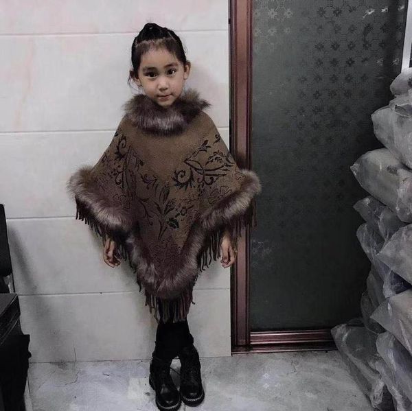 2020 new fashion children warm winter streetwear coat fur collar cape print warm poncho faux cashmere flower girl tassel sweater, Blue;gray
2020 new fashion children warm winter streetwear coat fur collar cape print warm poncho faux cashmere flower girl tassel sweater, Blue;gray