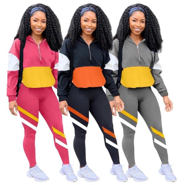 2020 women 2 piece sets sporty long sleeve zipper sweatshirt and stretchy legging female outfit streetwear, Gray
2020 women 2 piece sets sporty long sleeve zipper sweatshirt and stretchy legging female outfit streetwear, Gray
