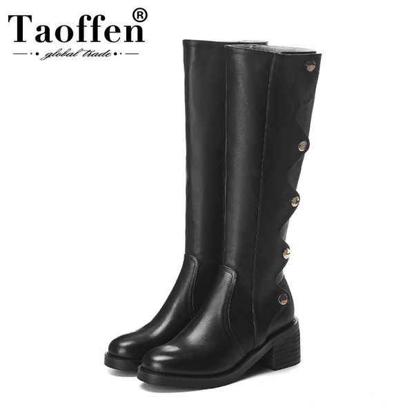 boots taoffen genuine leather ladies knee round toe beads classics knight footwear size 33-42, Black
boots taoffen genuine leather ladies knee round toe beads classics knight footwear size 33-42, Black