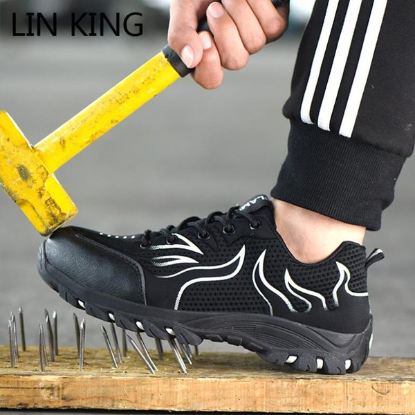 lin king indestructible shoes men safety work shoes steel toe cap puncture-proof boots lightweight breathable lace up sneakers, Black
lin king indestructible shoes men safety work shoes steel toe cap puncture-proof boots lightweight breathable lace up sneakers, Black