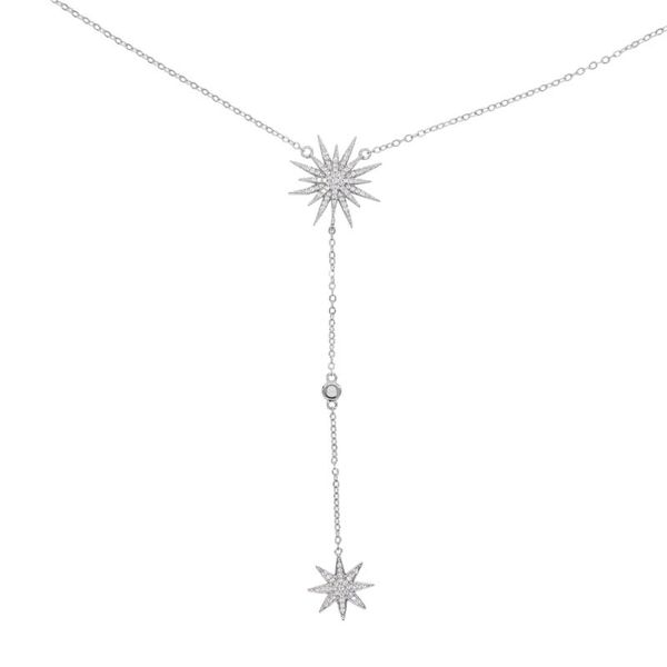 chains silver color micro pave sparking star starburst charm long y lariat necklace women jewelry
chains silver color micro pave sparking star starburst charm long y lariat necklace women jewelry