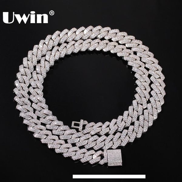 uwin 13mm micro pave prong cuban chain necklaces fashion hiphop full iced out cubic zirconia jewelry for men women, Silver
uwin 13mm micro pave prong cuban chain necklaces fashion hiphop full iced out cubic zirconia jewelry for men women, Silver