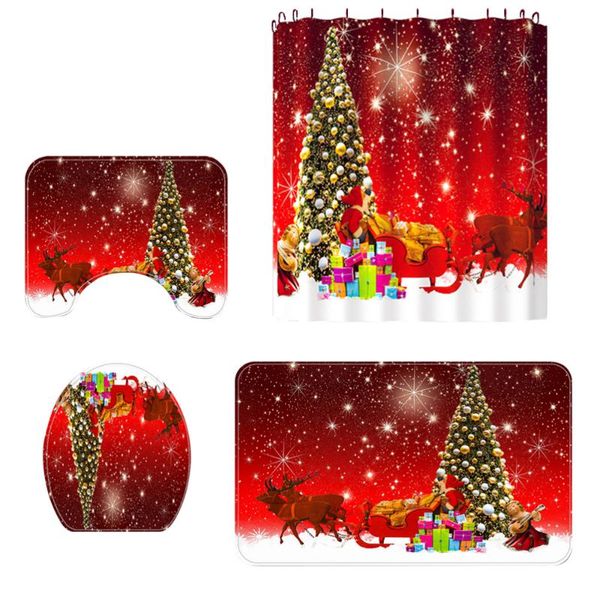 1 set of shower curtain set bathroom mat toilet seat mat toilet for christmas bathroom home shower
1 set of shower curtain set bathroom mat toilet seat mat toilet for christmas bathroom home shower