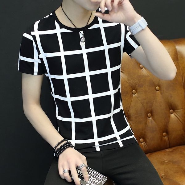 2020 summer new men's short-sleeved t- half-sleeved student clothes t- shirt korean style trendy summer shirt student personality men&#, Blue 
2020 summer new men's short-sleeved t- half-sleeved student clothes t- shirt korean style trendy summer shirt student personality men&#, Blue