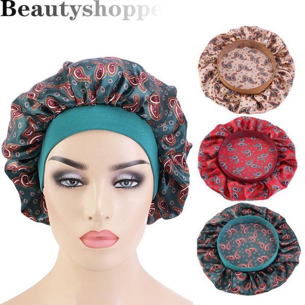 women satin sleeping hat night sleep cap hair care satin bonnet caps nightcap for women hair care wide-brimmed band chemo cap, Blue;gray
women satin sleeping hat night sleep cap hair care satin bonnet caps nightcap for women hair care wide-brimmed band chemo cap, Blue;gray