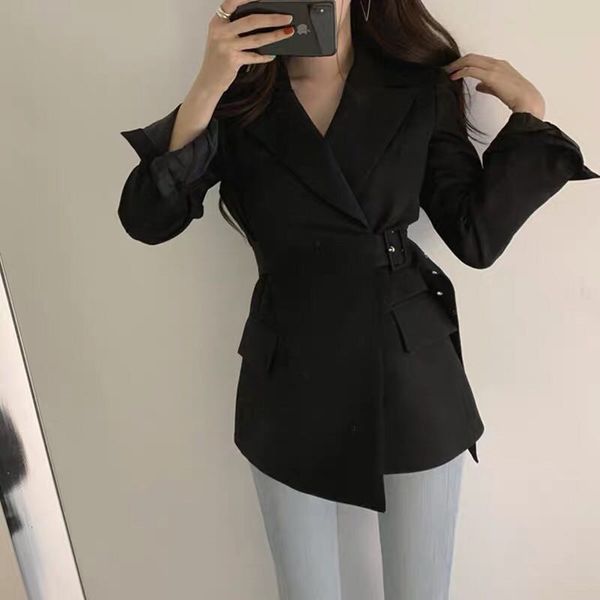 good quality pink blazer women office lady lace up jackets formal autumn winter outwear elegant coat suit casual cardigan, White;black
good quality pink blazer women office lady lace up jackets formal autumn winter outwear elegant coat suit casual cardigan, White;black