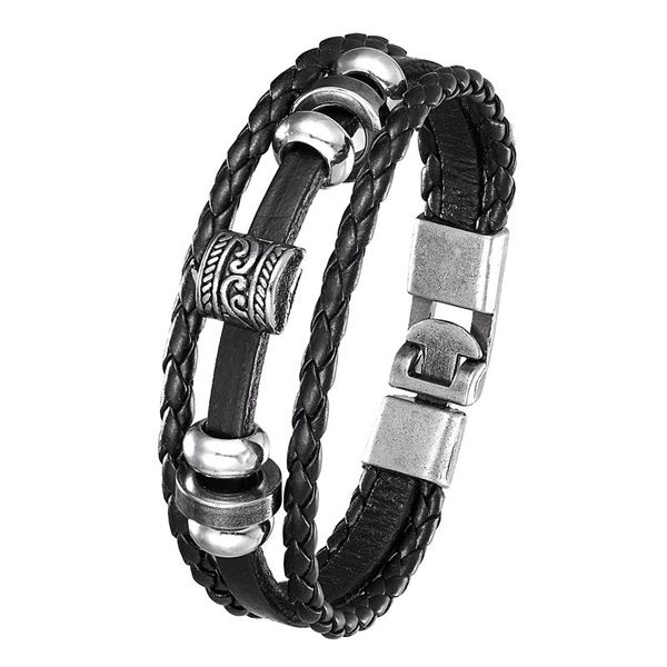 2020 new fashion bracelet men's leather cylinder bracelet rock punk skeleton bead casual accessories men's acc, Black
2020 new fashion bracelet men's leather cylinder bracelet rock punk skeleton bead casual accessories men's acc, Black