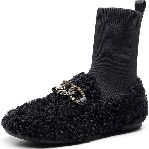snow boots женские короткие сапоги 2020 носки осень зима одежда хлопка-проложенный обувь plus velvet lamb fur женская обувь, Black
snow boots женские короткие сапоги 2020 носки осень зима одежда хлопка-проложенный обувь plus velvet lamb fur женская обувь, Black